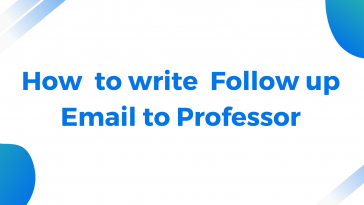 How to write follow up email to professor