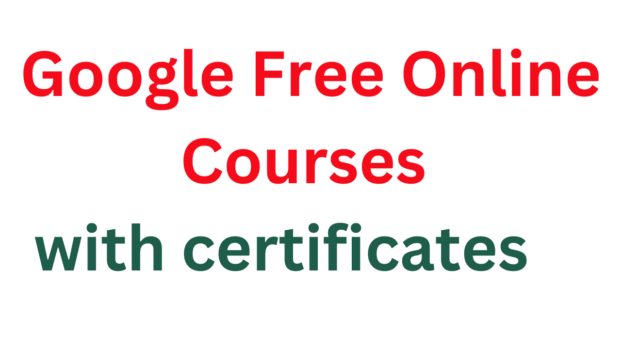 FREE Online Courses with FREE Certificates 