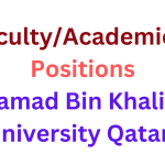 Faculty and Academic positions Hamad Bin Khalifa university Qatar