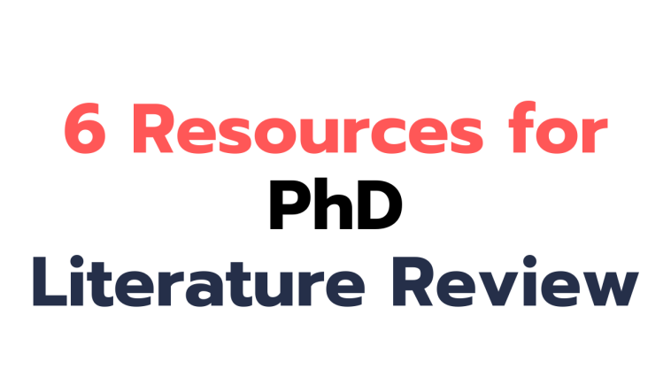Resources for PhD Literature Review