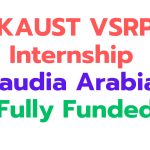 KAUST VSRP Internship 2024 Saudi Arabia