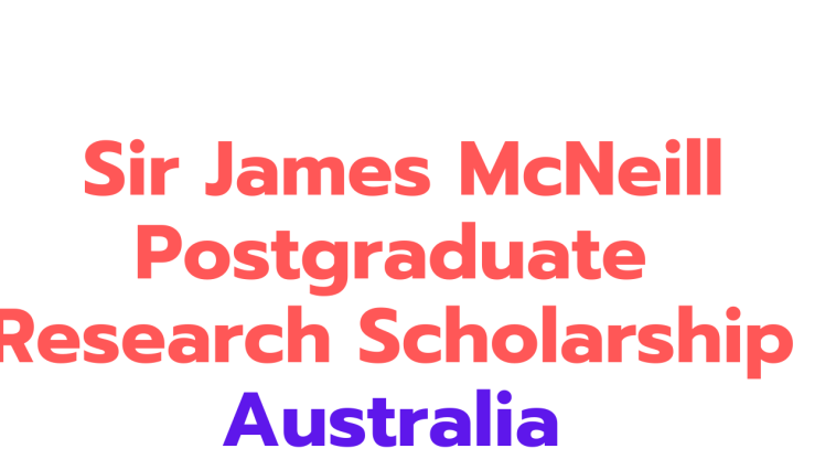 Sir James McNeill Postgraduate Research Scholarship 2024