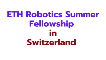 ETH Robotics Summer Fellowship 2025