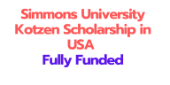 Simmons University Kotzen Scholarship 2026 in USA |Fully Funded