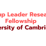 Group Leader Research Fellowship 2025 University of Cambridge