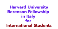 Harvard University Berenson Fellowship 2027 in Italy (Stipend $5,200)