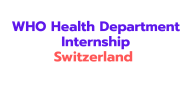 World Health Department Internship