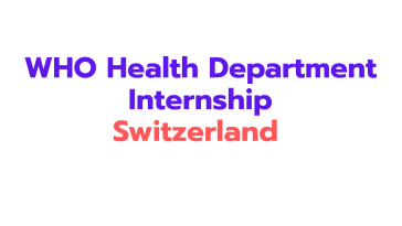 World Health Department Internship